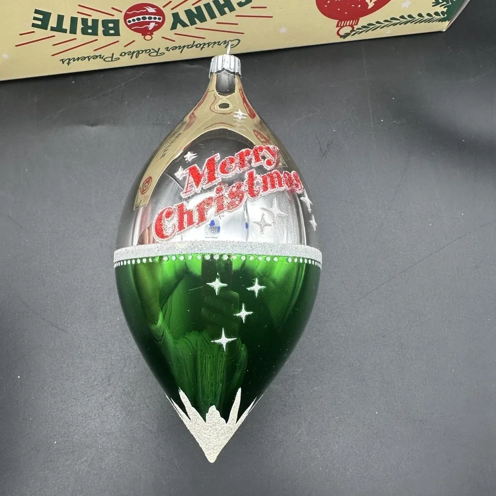 CHRISTOPER RADKO SHINY BRITE SPACE‎ SANTA DROPS 5.5